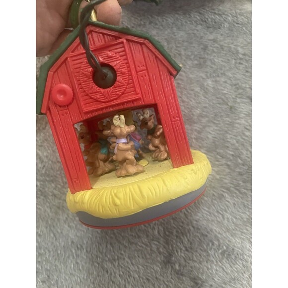 Hallmark Keepsake Ornament "Santa's Ho-Ho-Hoedown" Barn Dance Reindeer 1990 - Picture 6 of 11